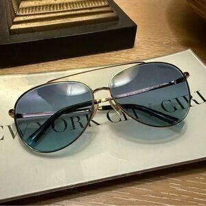 Tiffany Gold Aviator Sunglasses